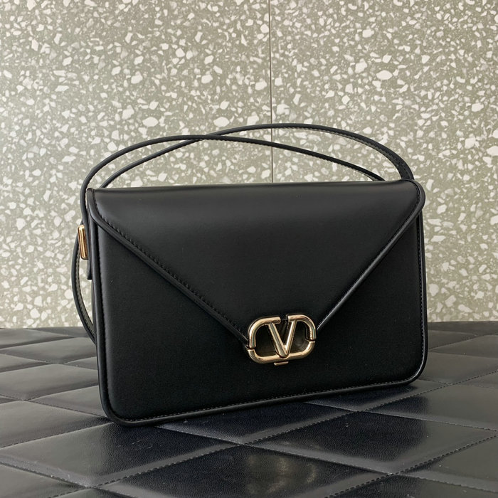 Valentino Garavani Shoulder Letter Bag Black V5080