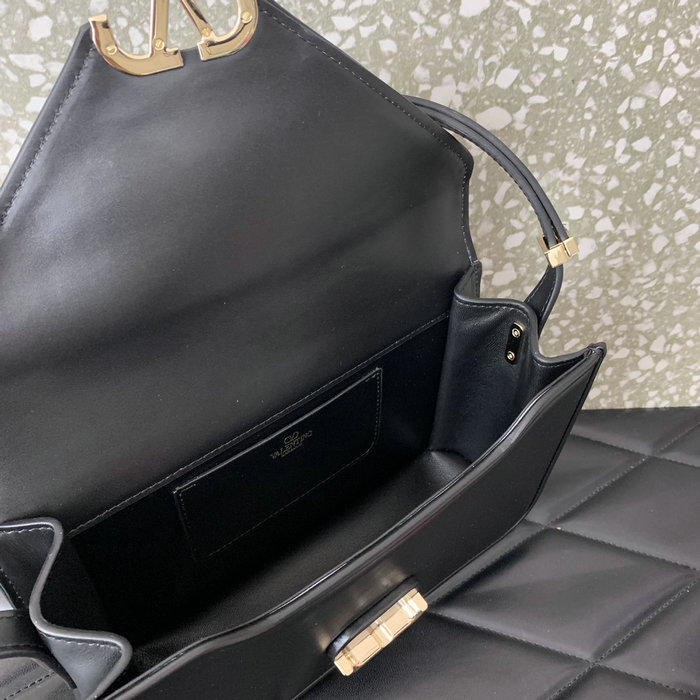 Valentino Garavani Shoulder Letter Bag Black V5080