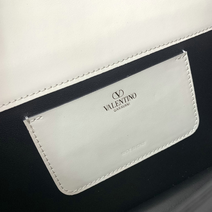 Valentino Garavani Shoulder Letter Bag White and Black V5080