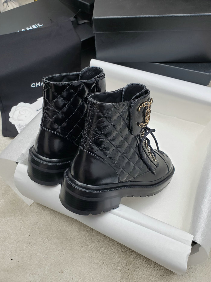 Chanel Shiny Leather Boots SNC090815