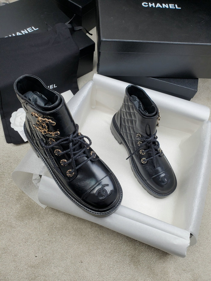 Chanel Shiny Leather Boots SNC090815