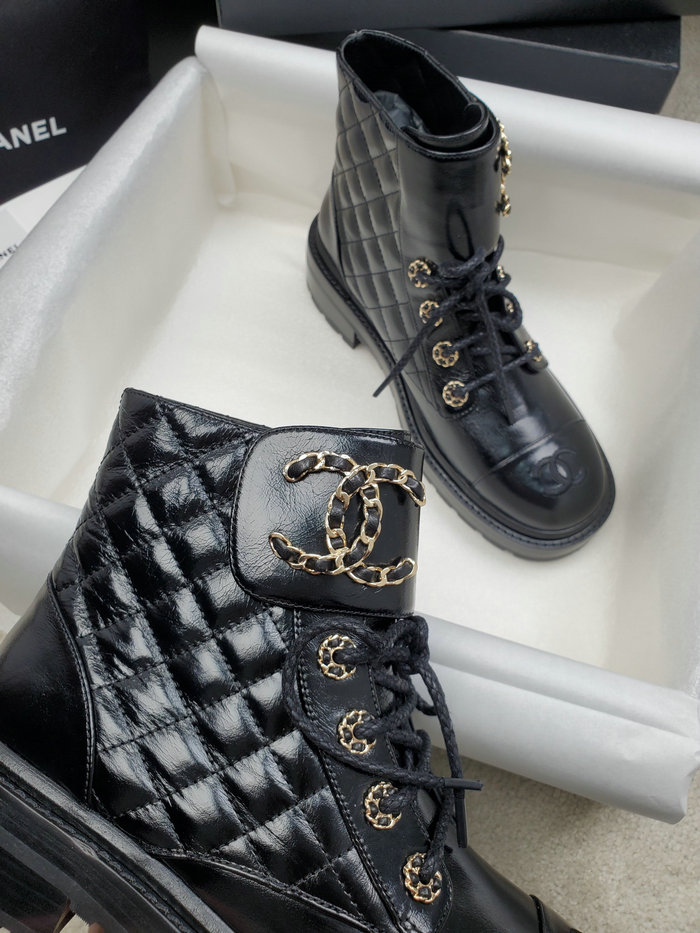 Chanel Shiny Leather Boots SNC090815
