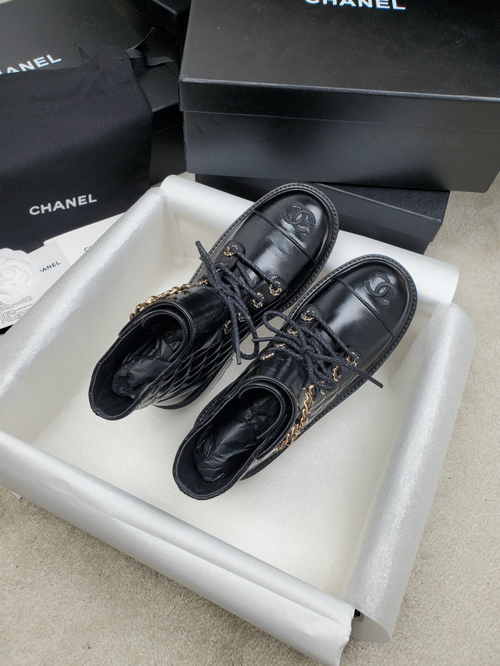 Chanel Shiny Leather Boots SNC090815