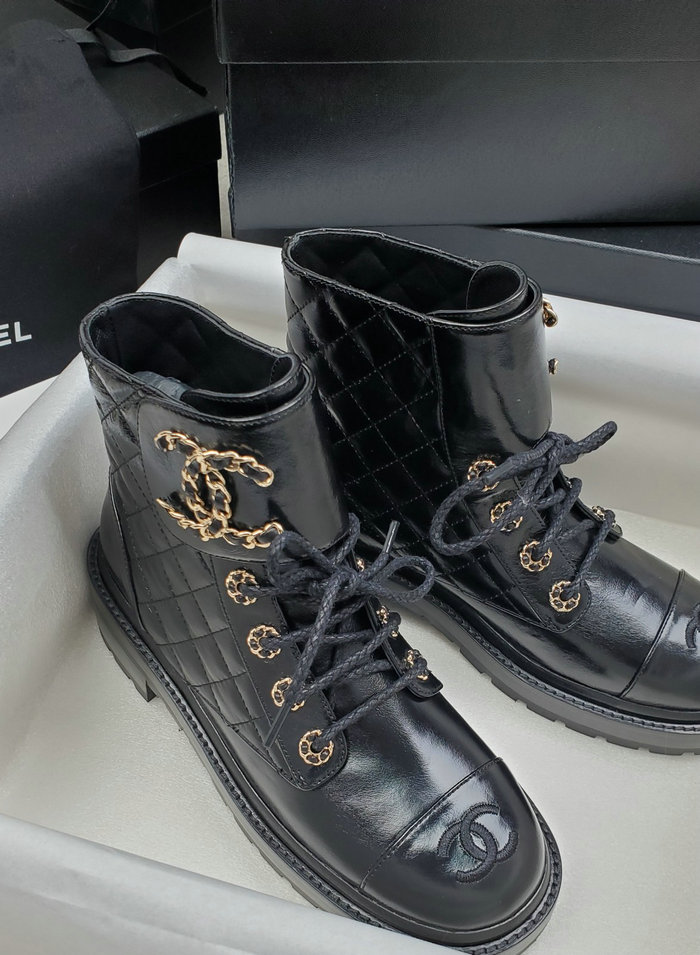 Chanel Shiny Leather Boots SNC090815