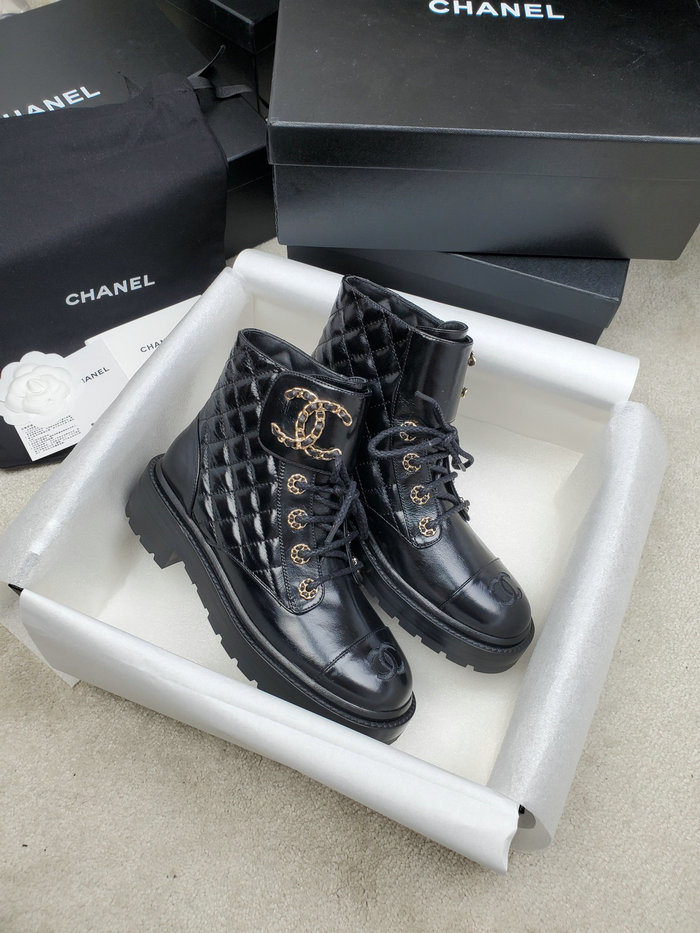 Chanel Shiny Leather Boots SNC090815