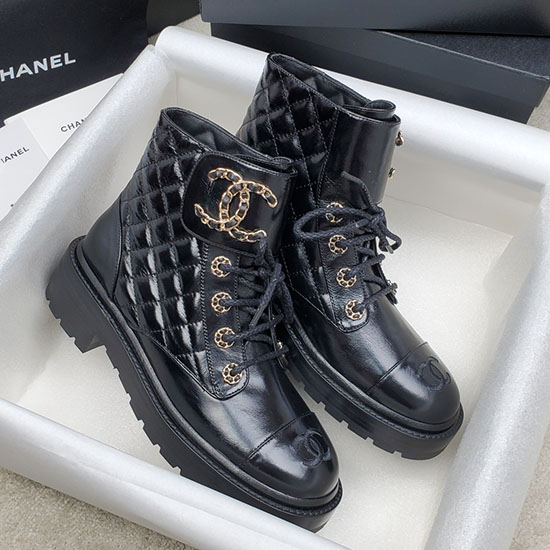 Chanel Shiny Leather Boots SNC090815