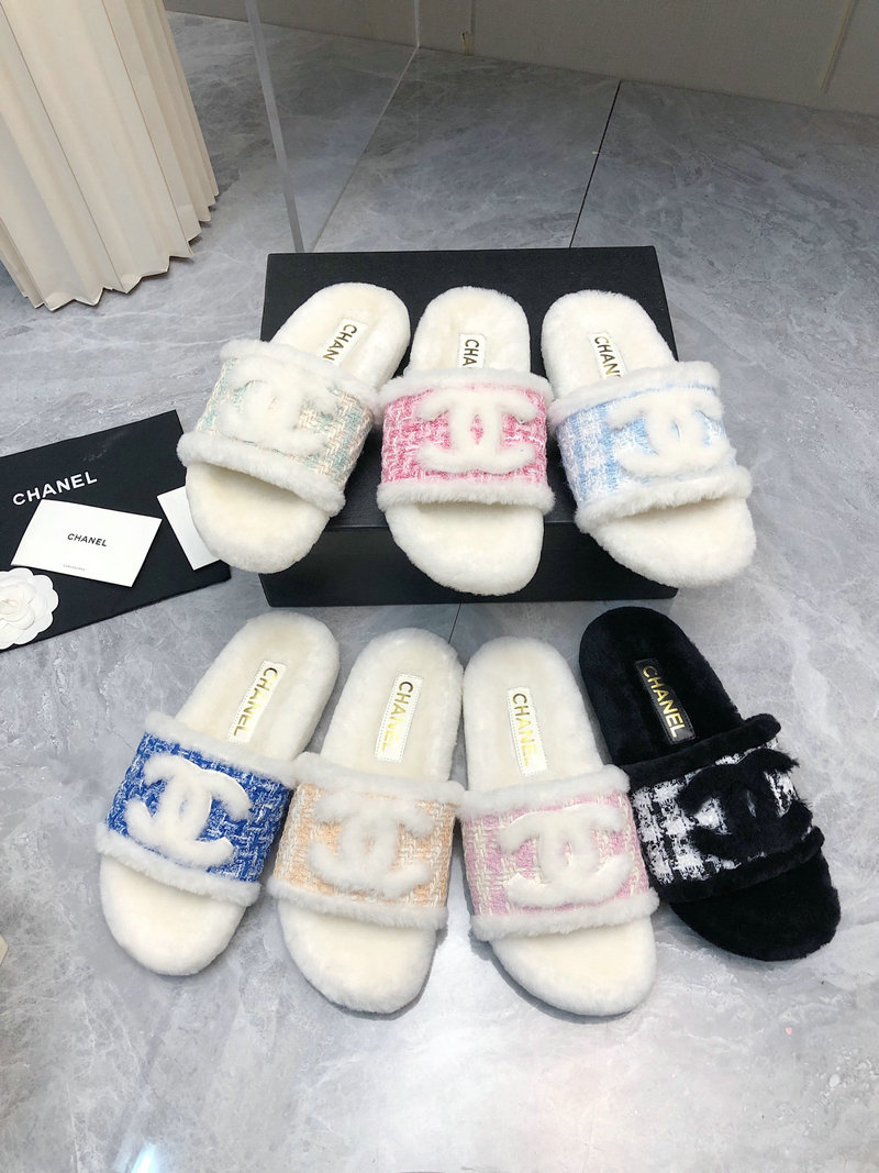 Chanel Wool Slippers SNC091301