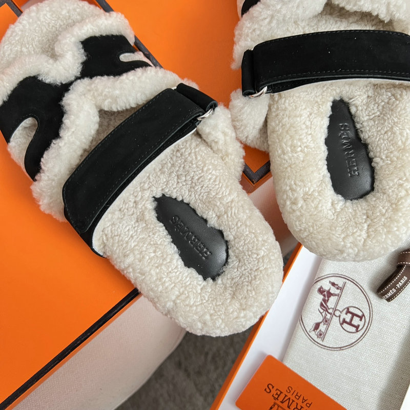 Hermes Wool Slippers SJH091312