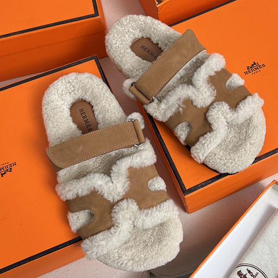 Hermes Wool Slippers SJH091315