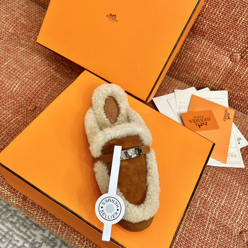 Hermes Wool Slippers SLH091301