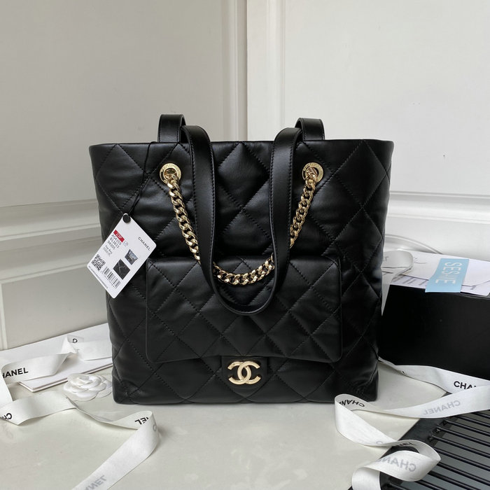 Chanel Calfskin Tote Black AS4359