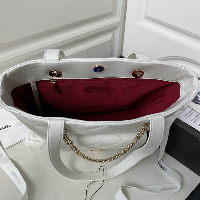 Chanel Calfskin Tote White AS4359