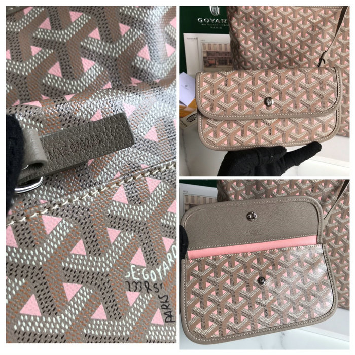 Goyard Boheme Hobo Bag Grey & Pink GY020223