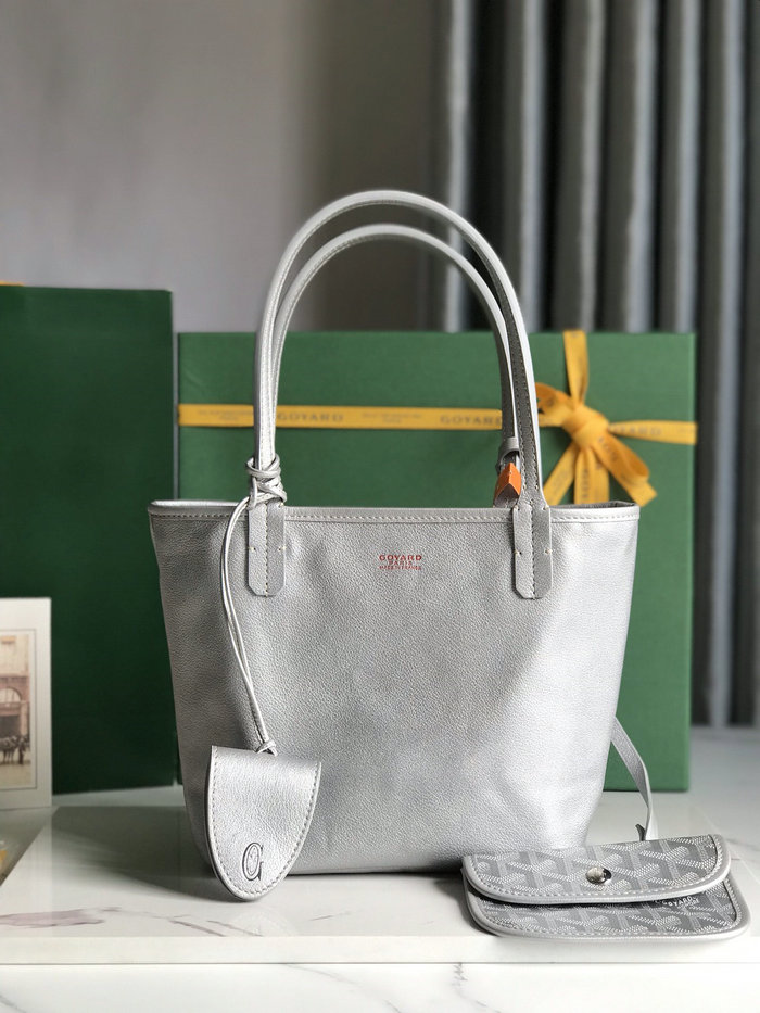 Goyard Goyardine Mini Tote Bag Silver G6003