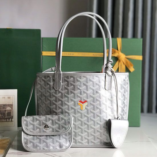 Goyard Goyardine Mini Tote Bag Silver G6003