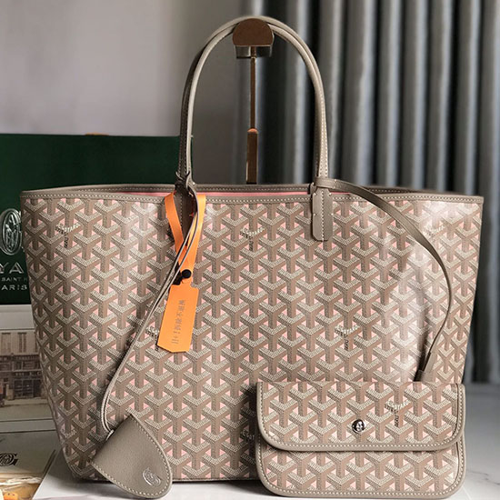 Goyard Saint Louis Tote Grey & Pink G6001