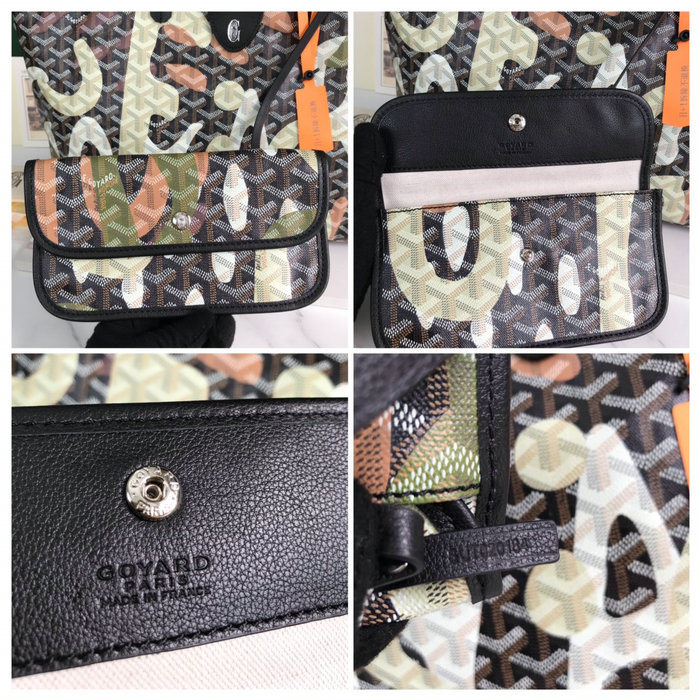 Goyard Saint Louis Tote with Print Black G6001