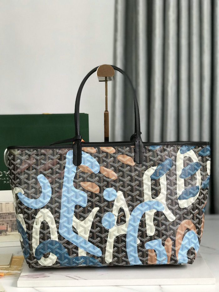 Goyard Saint Louis Tote with Print Blue G6001