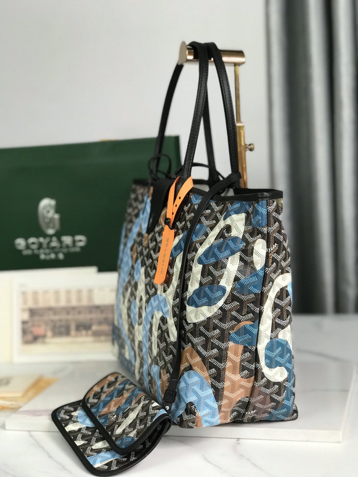 Goyard Saint Louis Tote with Print Blue G6001