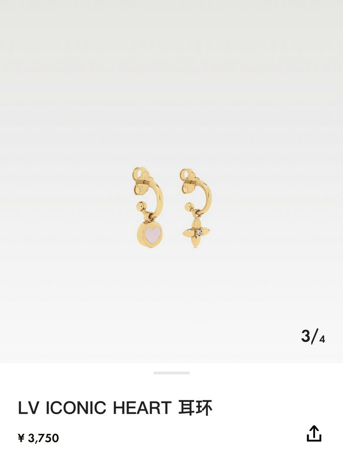 Louis Vuitton Iconic Heart Earrings JLE091301