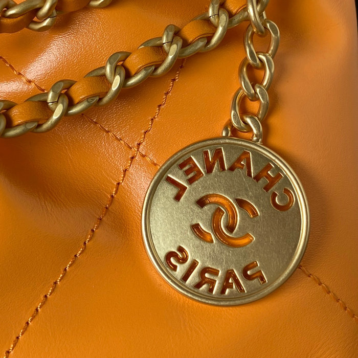 Mini Chanel 22 Handbag Orange AS3980