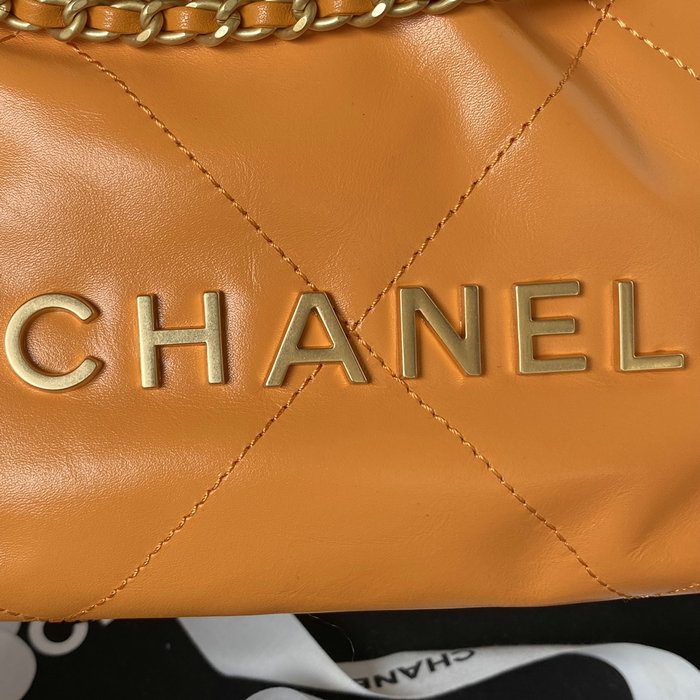 Mini Chanel 22 Handbag Orange AS3980