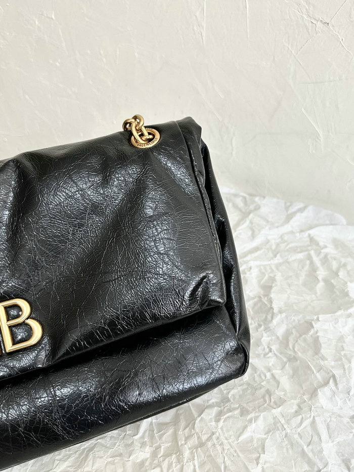 Balenciaga Arena Monaco Medium Chain Bag Black B765945