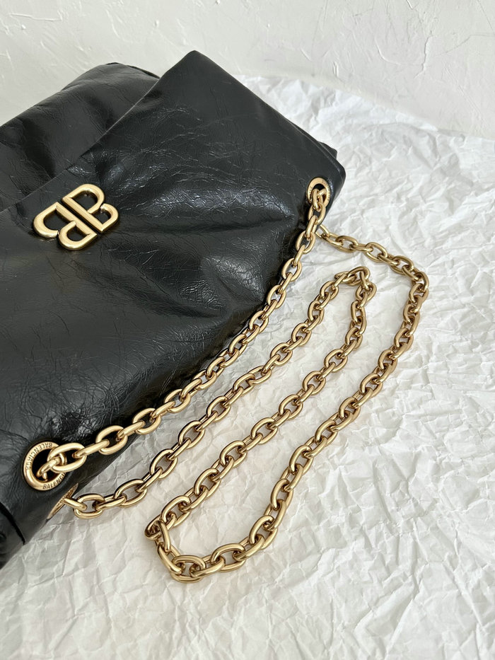Balenciaga Arena Monaco Medium Chain Bag Black B765945