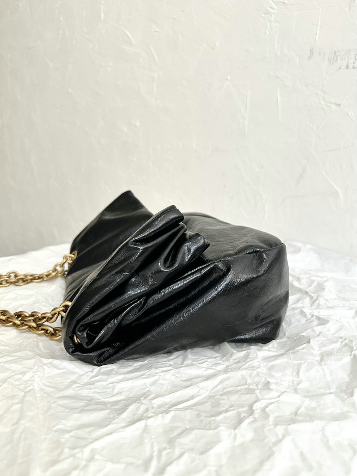 Balenciaga Monaco Small Chain Bag Black with Gold B765966