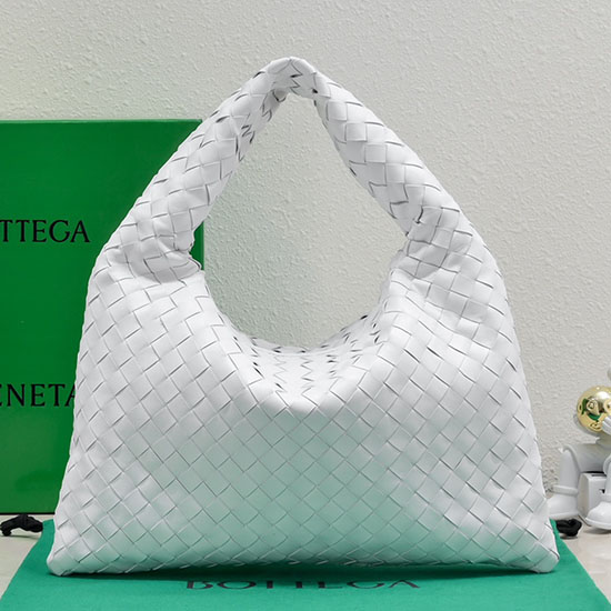 Bottega Veneta Small Hop Shoulder Bag White 763966