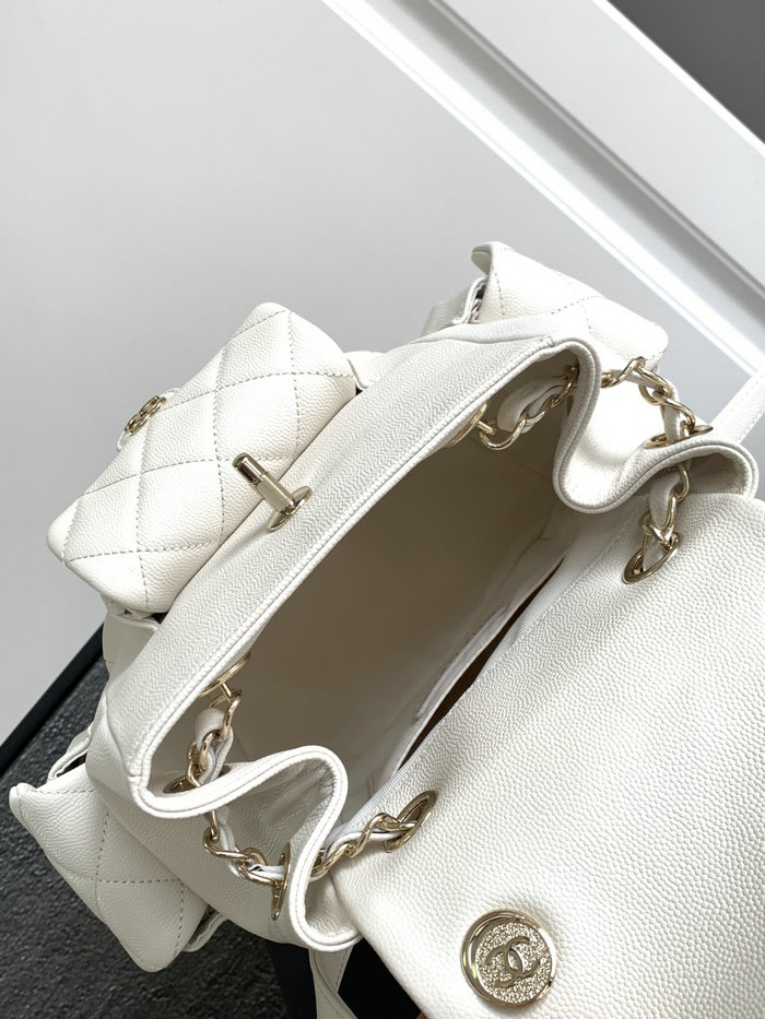 Chanel Backpack White AS4398