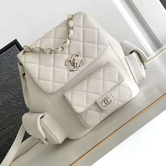 Chanel Backpack White AS4398