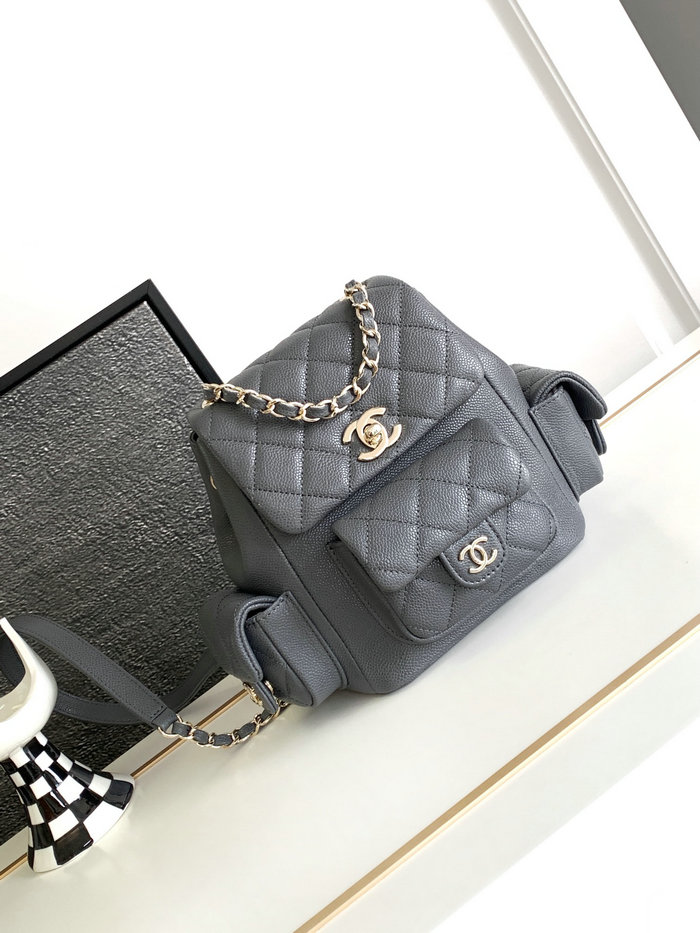 Chanel Small Backpack Grey AS4399