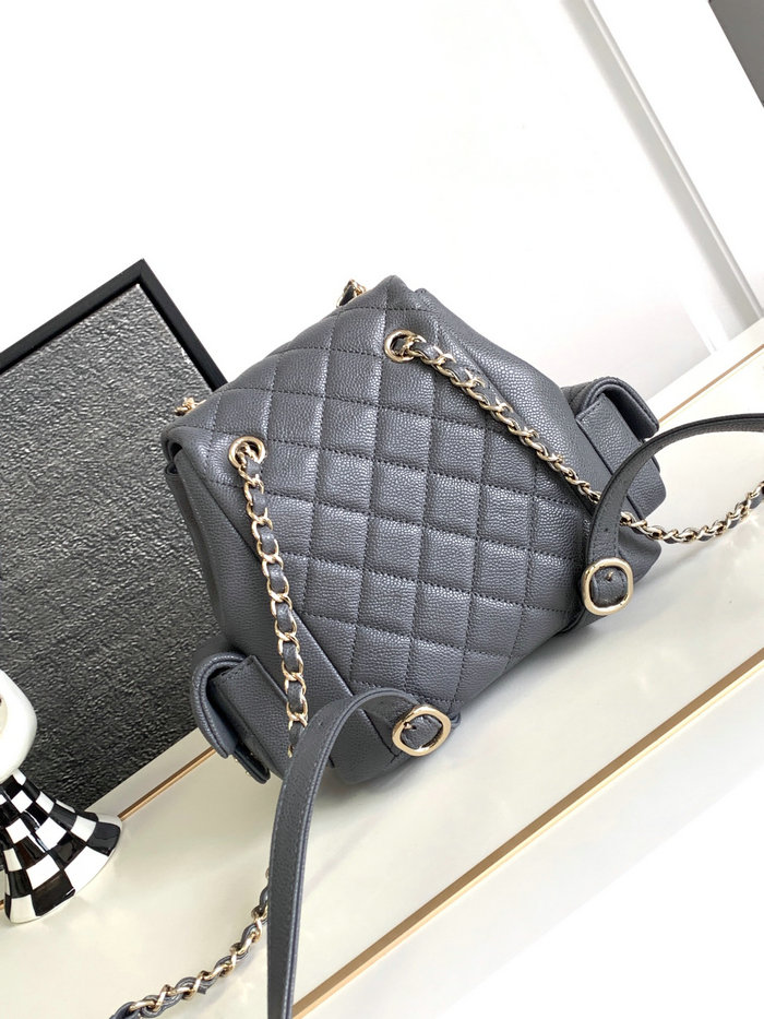 Chanel Small Backpack Grey AS4399