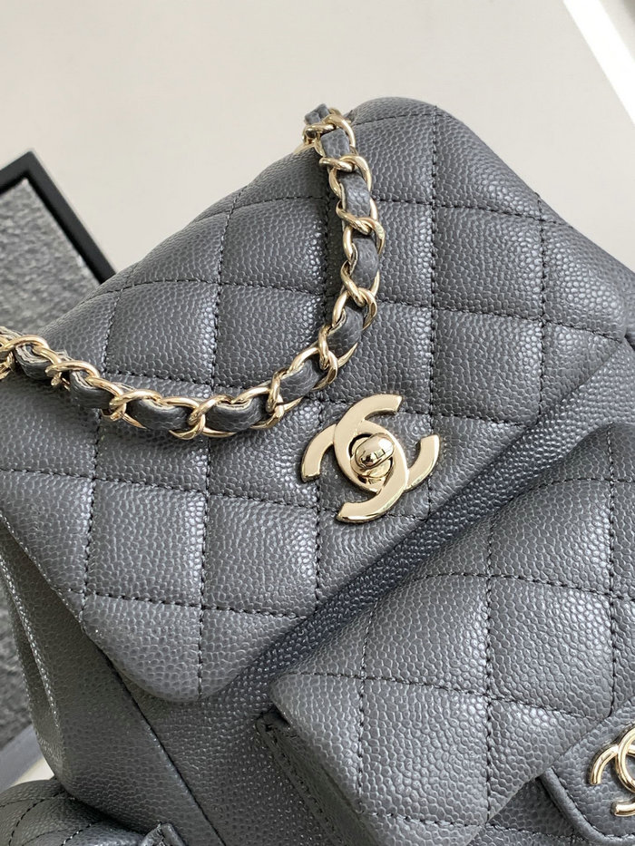 Chanel Small Backpack Grey AS4399