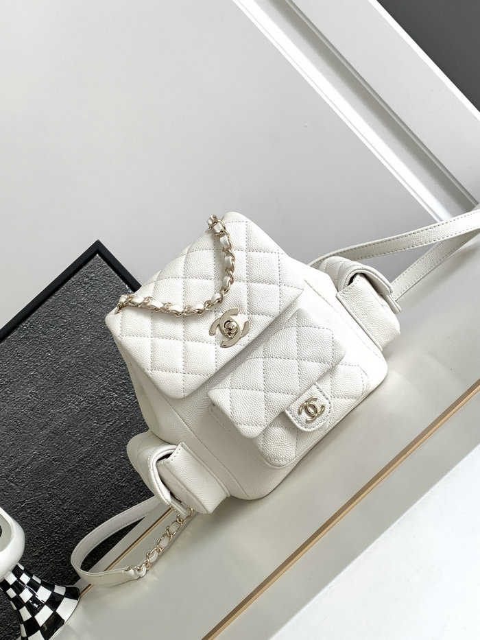 Chanel Small Backpack White AS4399