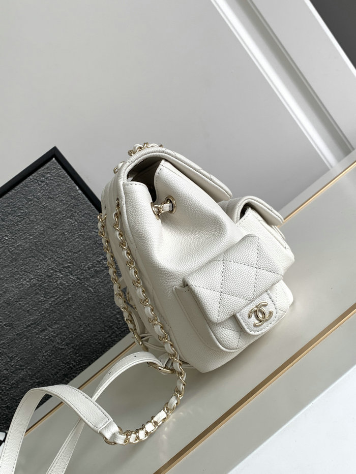 Chanel Small Backpack White AS4399