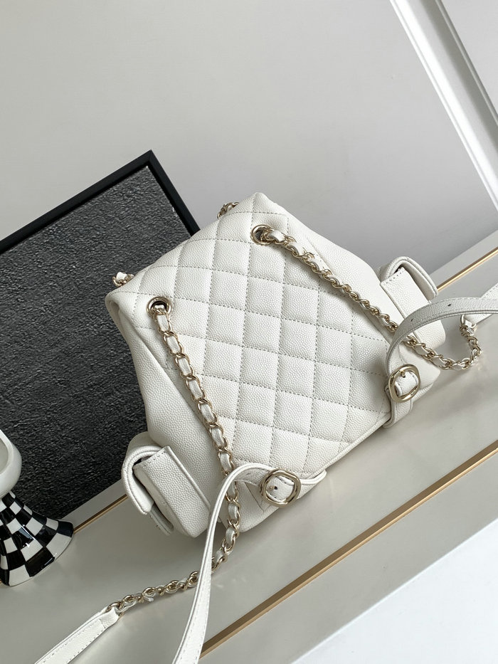 Chanel Small Backpack White AS4399