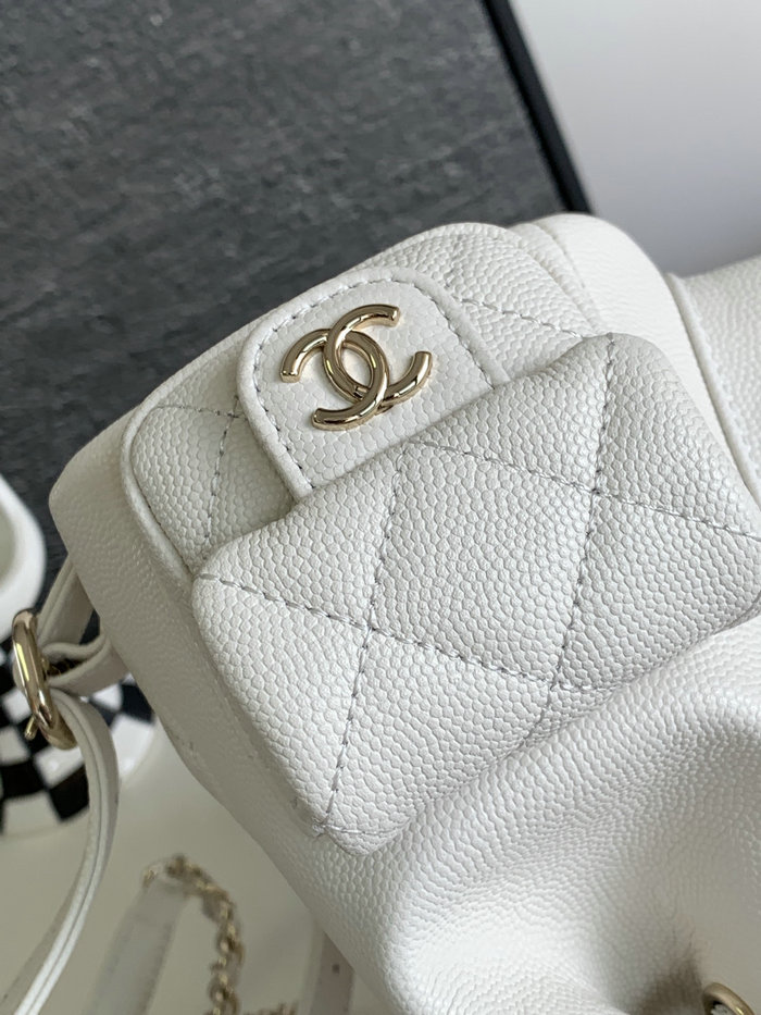 Chanel Small Backpack White AS4399