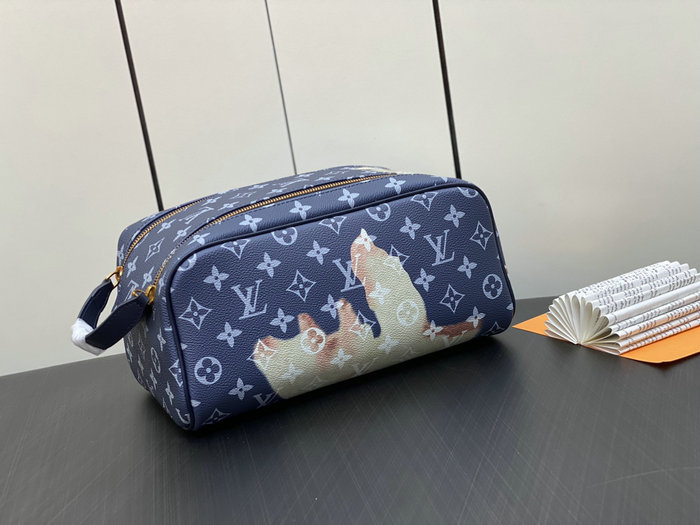 Louis Vuitton Monogram Canvas Dopp Kit Blue M46696