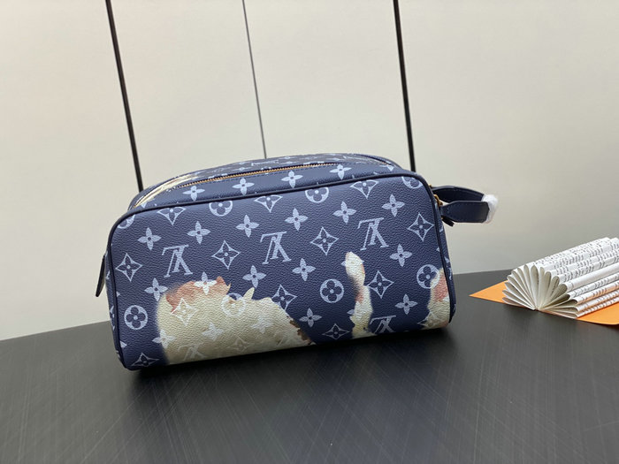 Louis Vuitton Monogram Canvas Dopp Kit Blue M46696