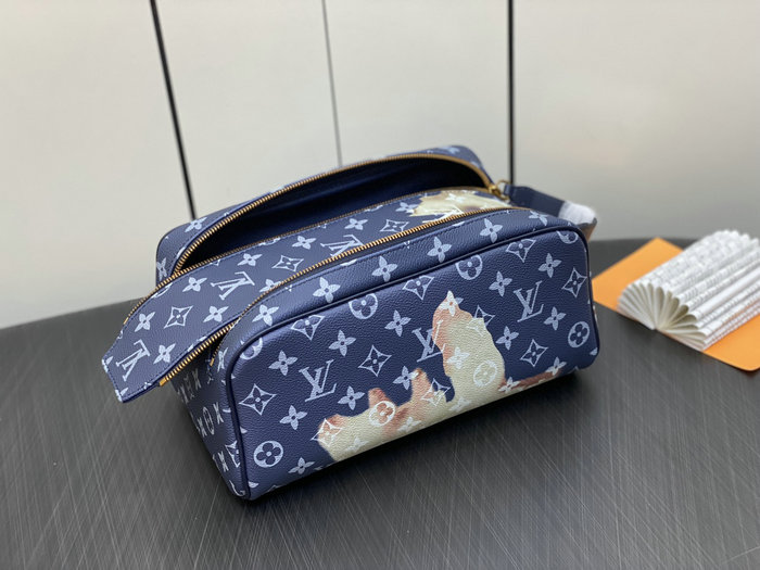 Louis Vuitton Monogram Canvas Dopp Kit Blue M46696