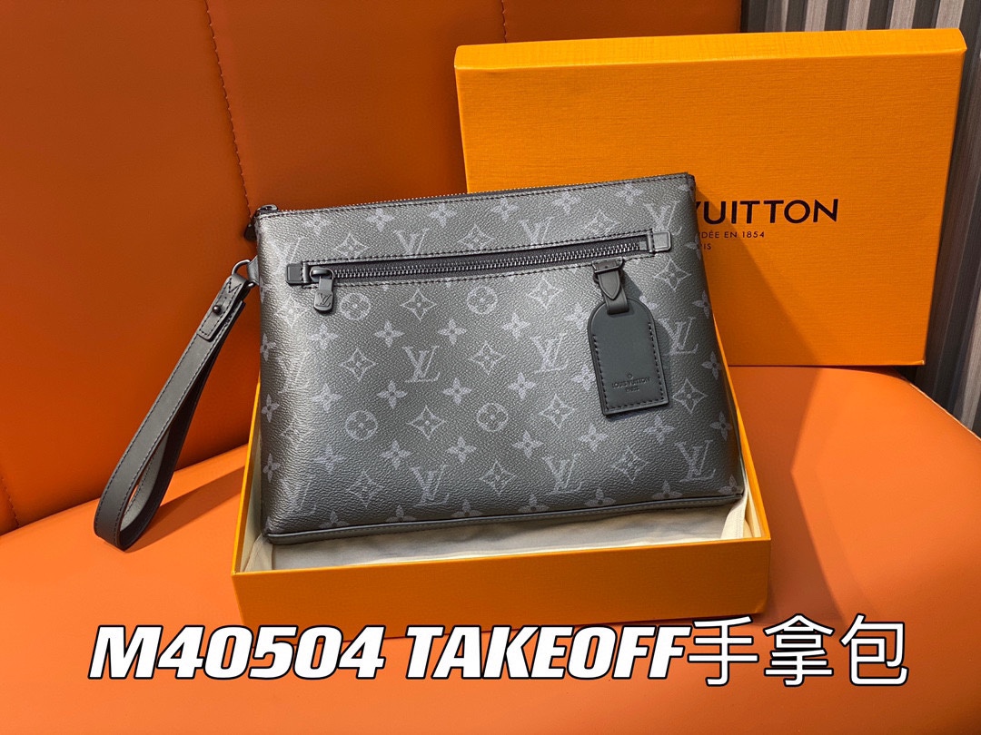 Louis Vuitton Monogram Eclipse Takeoff Pouch M40504