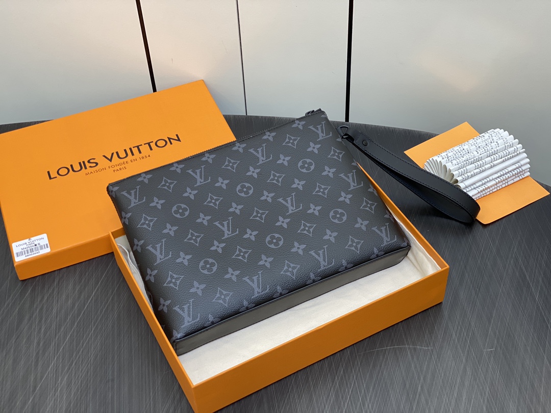 Louis Vuitton Monogram Eclipse Takeoff Pouch M40504