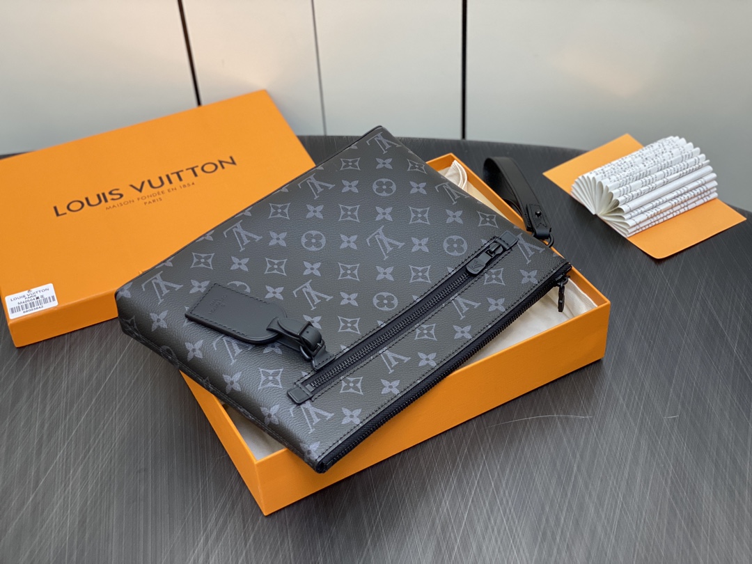 Louis Vuitton Monogram Eclipse Takeoff Pouch M40504