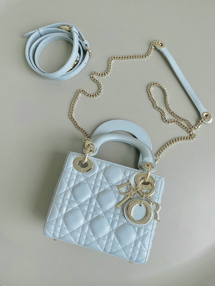 Mini Lady Dior Bag Blue D3310