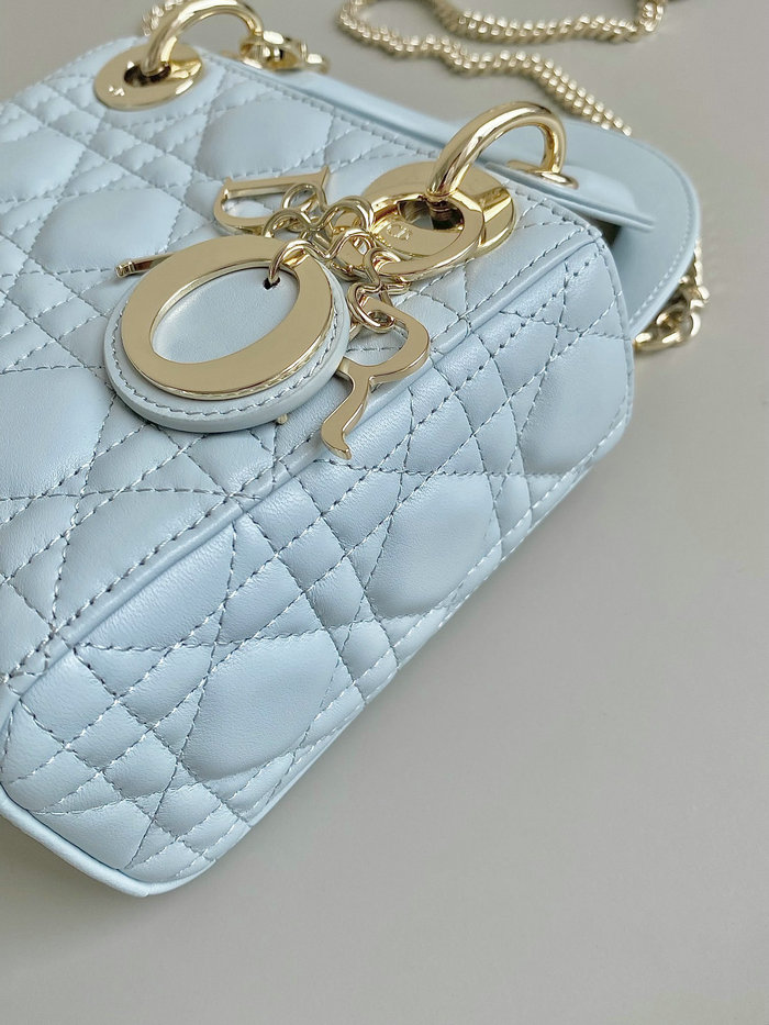 Mini Lady Dior Bag Blue D3310