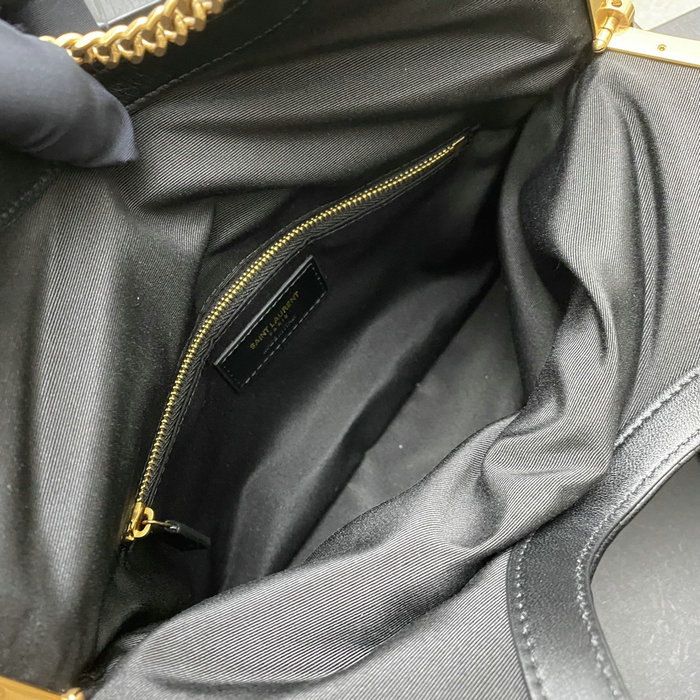 Saint Laurent Cerniera Shoulder Bag Black 754001