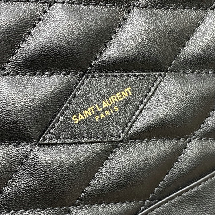 Saint Laurent Pochon Matelasse Shoulder Bag Black 742440