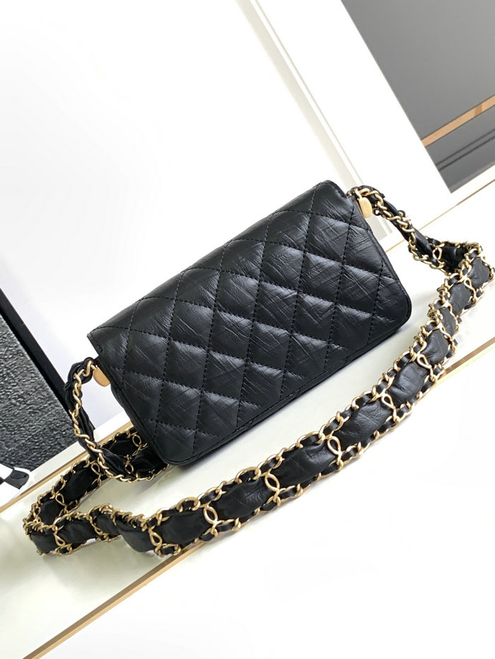 Small Chanel Shoulder Bag Black AS6427